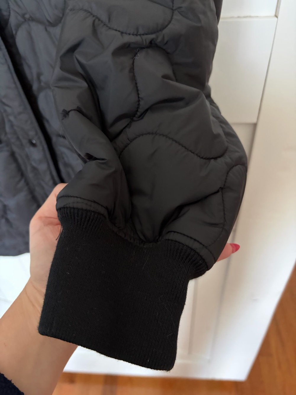 Madewell Black Quilted Snap-Front Puffer Jacket - Picture 3 of 5